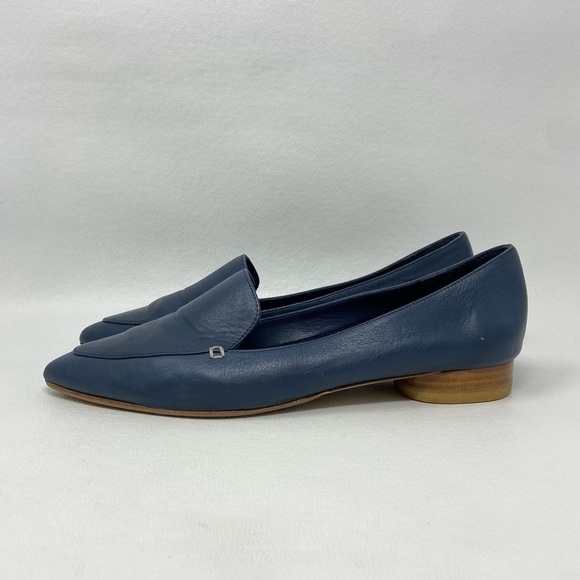 Equitare Blue Leather Pointed Toe Flats, Women’s Size 40 - Picture 4 of 14